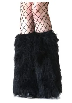 Fun Costumes Adult Black Furry Boot Covers