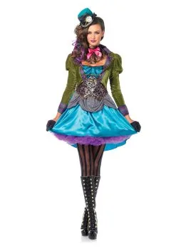 LEG AVENUE Women's Deluxe Mad Hatter Costume