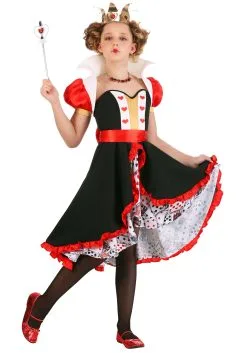 Fun Costumes Girls Frilly Queen Of Hearts Costume