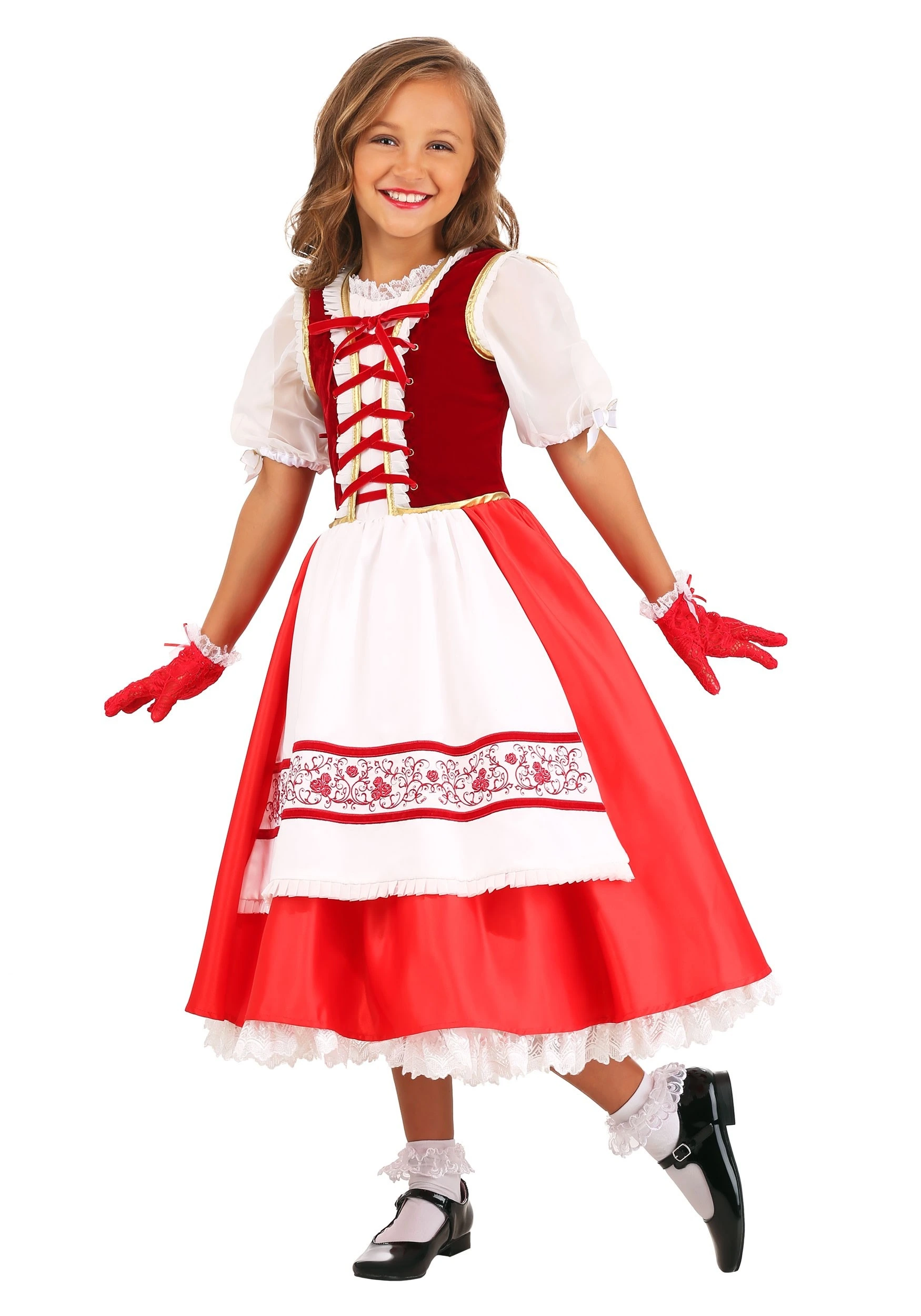A Leading Role Premium Realistic Girls Red Riding Hood Costume - Image 3