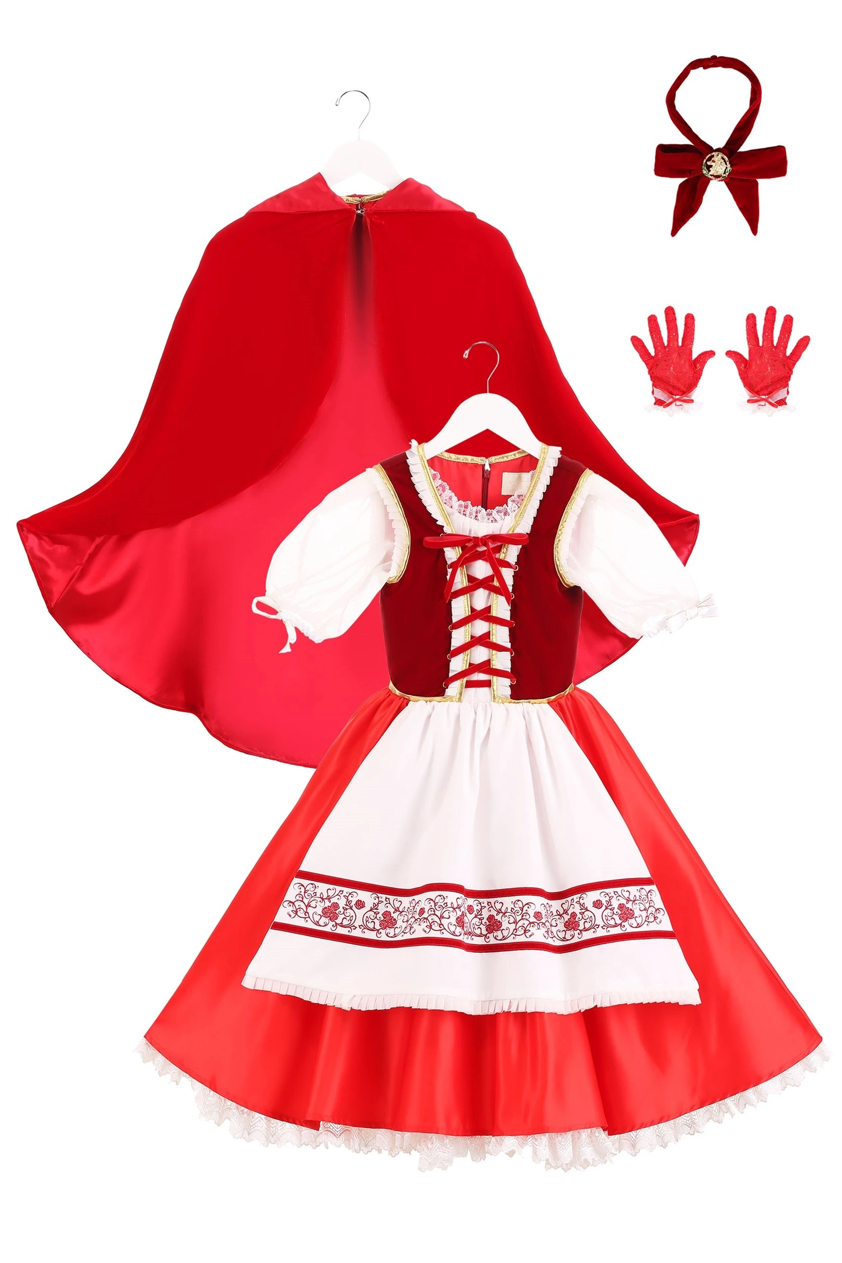 A Leading Role Premium Realistic Girls Red Riding Hood Costume - Image 5