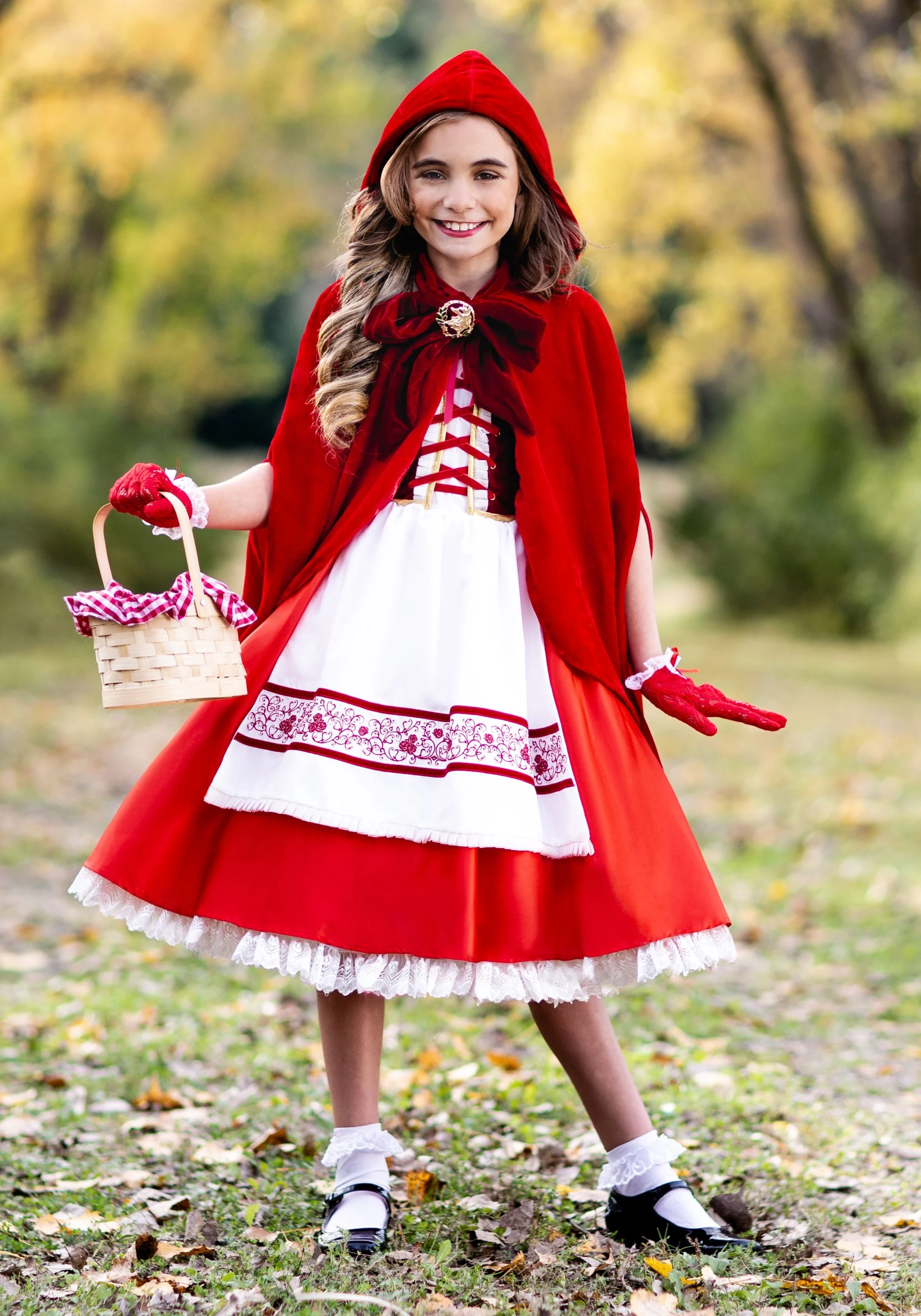 A Leading Role Premium Realistic Girls Red Riding Hood Costume