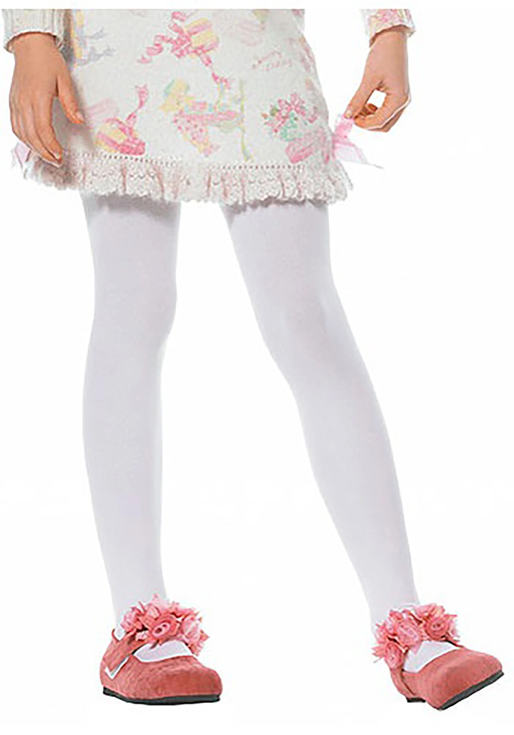 LEG AVENUE Kids White Tights
