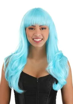 Partytime Wig Light Blue Full Wavy Wig Accessory