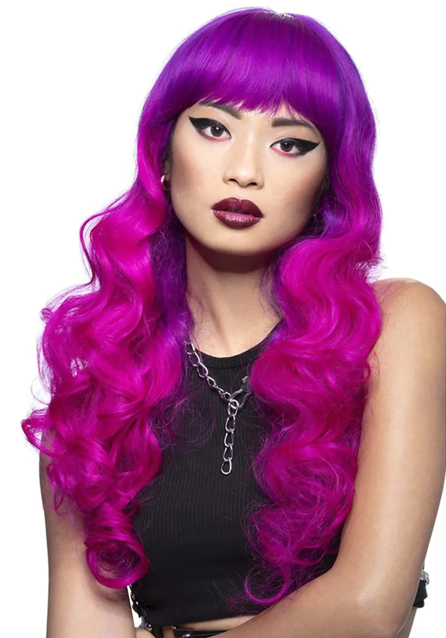 Smiffys Fuschia Passion Manic Panic Siren Wig - Image 2