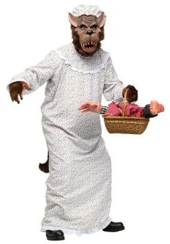 Fun World Big Bad Granny Wolf Plus Size Costume For Men