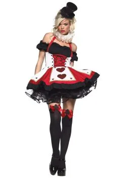LEG AVENUE Peasant Top Queen Of Hearts Costume