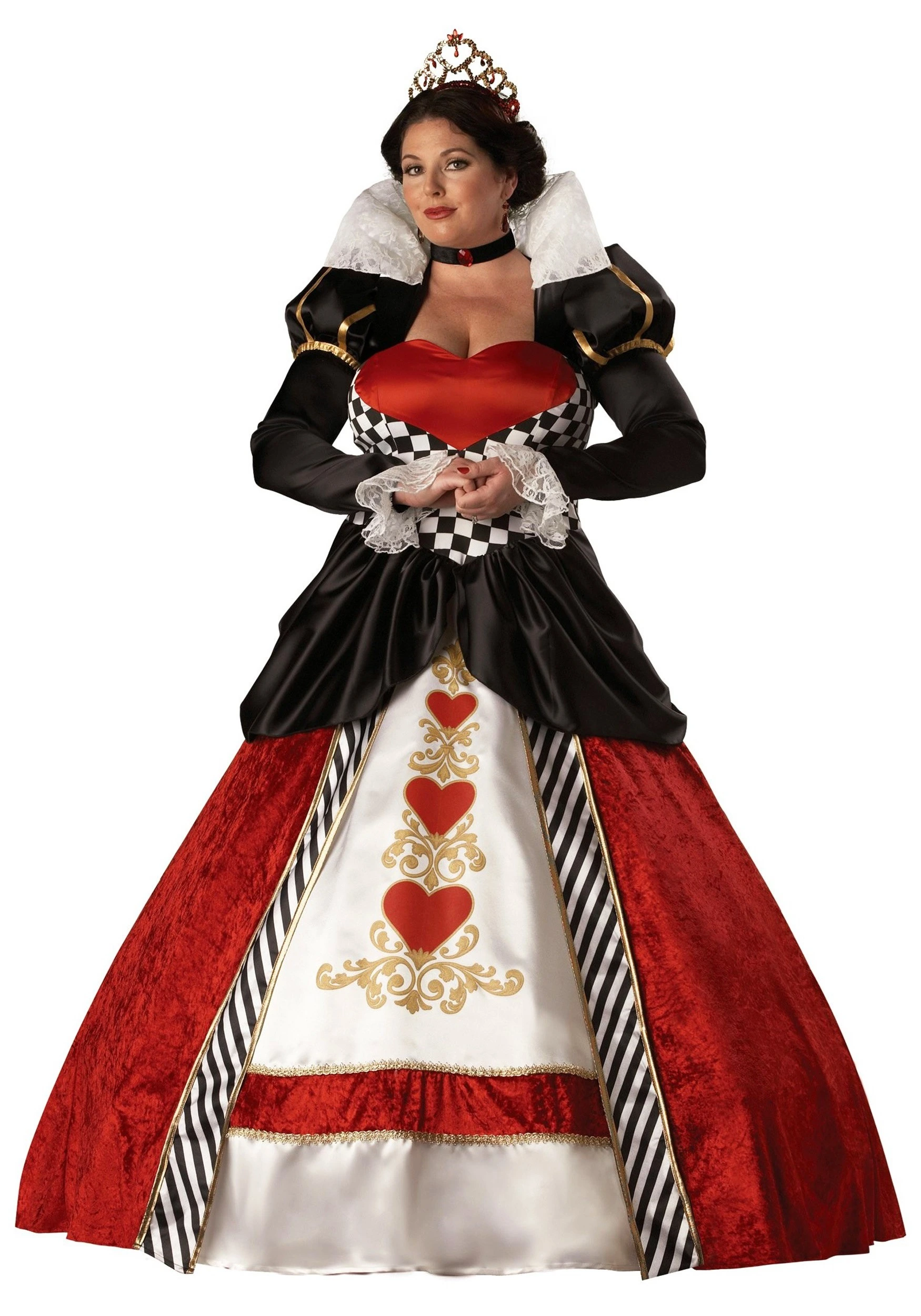 In Character Adult Plus Size Queen Of Hearts Costume