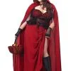 California Costume Collection Plus Size Dark Red Riding Hood Costume For Women