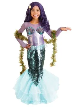 LF Products Pte. Ltd. Girl's Pretty Purple Mermaid Costume