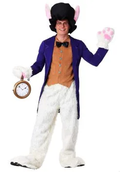 Fun Costumes White Rabbit Plus Size Men's Costume
